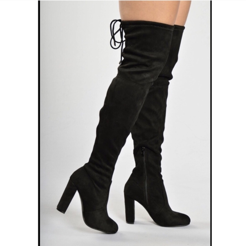Fashion Nova Black Thigh High Boot Size 9 NWT. Never worn.